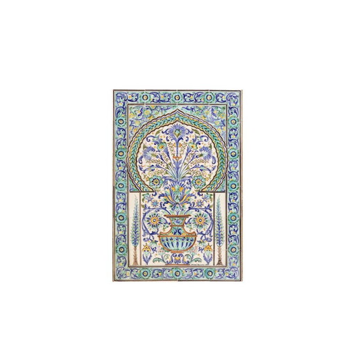 Panneau mural vintage "Azulejos" en faïence, 1987