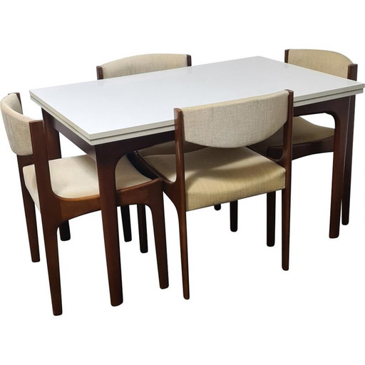 Ensemble de salle à manger vintage blanc