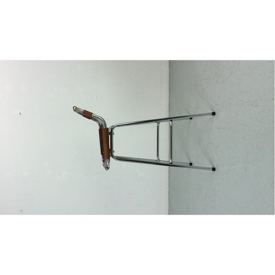 Image 1 of Tabouret de bar vintage en cuir, France 1960
