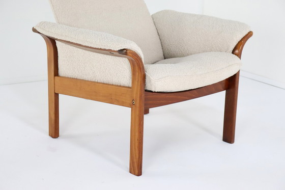 Image 1 of G-Möbel Relax Armchair Chair 'Stockholm' New Upholstery Vintage