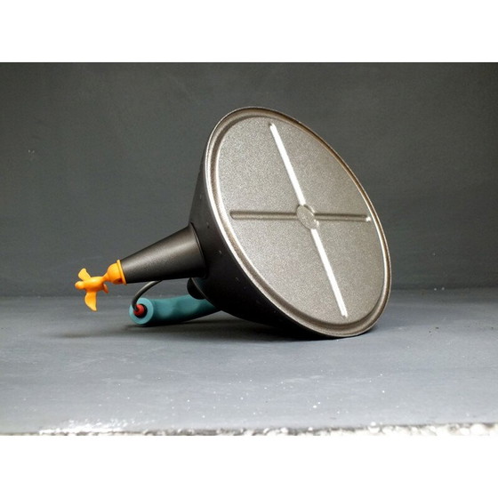 Image 1 of Bouilloire vintage en émail mat gris platine par Michael Graves pour Alessi, Italie