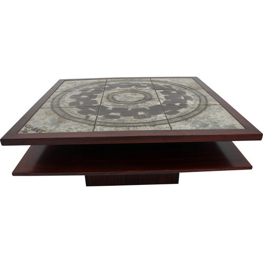 Table basse vintage danoise en céramique "Ox Art", 1970