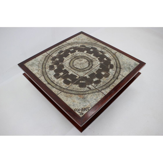 Image 1 of Table basse vintage danoise en céramique "Ox Art", 1970