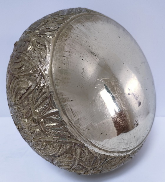 Image 1 of Vide Poche Laiton Socle Éléphants Vintage