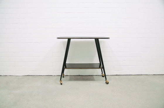 Image 1 of Chariot vintage noir et or