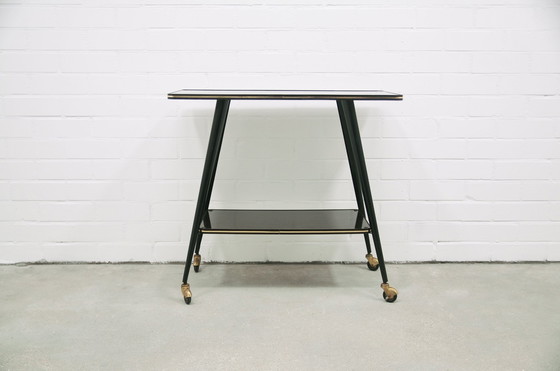 Image 1 of Chariot vintage noir et or