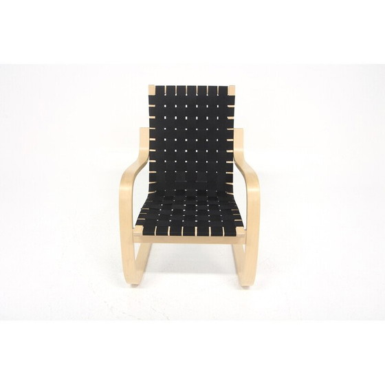 Image 1 of Fauteuil vintage modèle 406 en bouleau et tissu par Alver Alto pour Artek, Finlande 2000