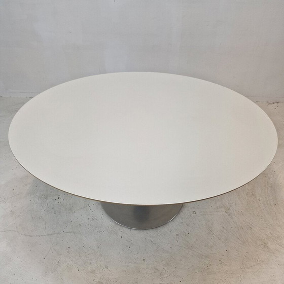 Image 1 of Table de salle à manger ovale en placage de bois blanc par Pierre Paulin pour Artifort, 1960