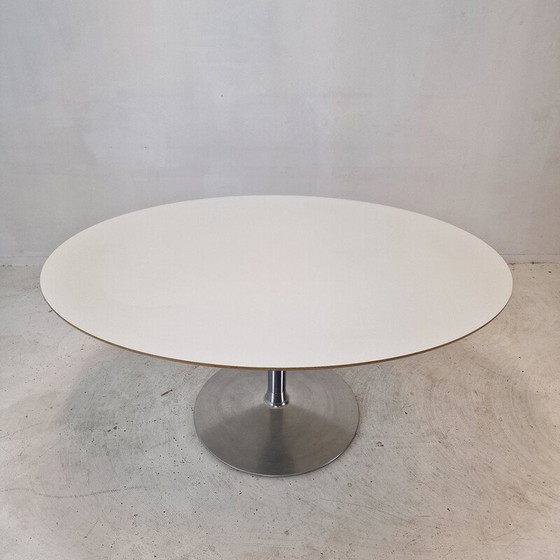 Image 1 of Table de salle à manger ovale en placage de bois blanc par Pierre Paulin pour Artifort, 1960