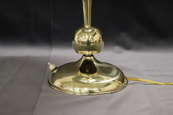 Image 1 of Lampe de table en laiton dans le style d'Oscar Torlasco pour Lumi, 1950S