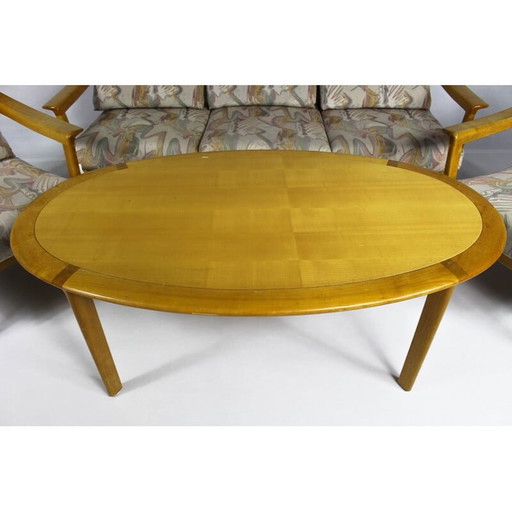 Ensemble de salle à manger produit par Wilhelm Knoll composé d'un canapé, d'une paire de fauteuils et d'une table basse - 1970