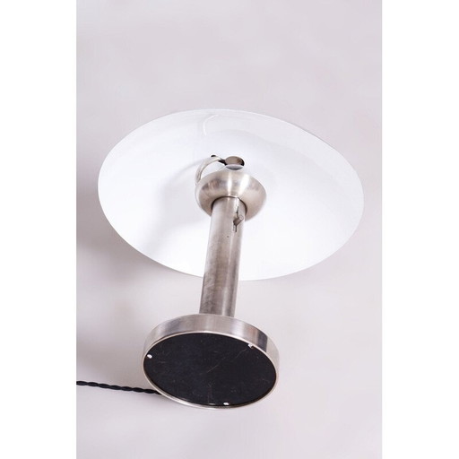 Lampe de table vintage Bauhaus en acier nickelé par Franta Anýž, Tchécoslovaquie 1920