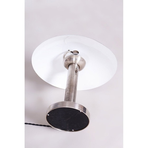 Image 1 of Lampe de table vintage Bauhaus en acier nickelé par Franta Anýž, Tchécoslovaquie 1920