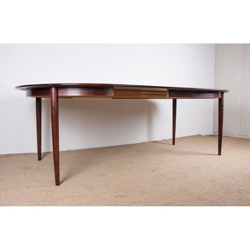 Table vintage en bois de rose modèle 55 par Arne Vodder pour Sibast, Danemark 1958