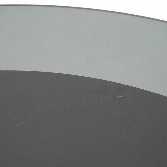 Image 1 of Table vintage avec plateau circulaire en verre par Carlo Bartoli pour D70, 1970