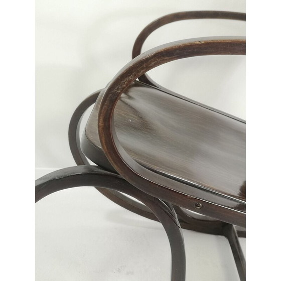 Image 1 of Fauteuil à bascule vintage en bois courbé par Gustav Siegel pour Jacob & Josef Kohn, 1910s