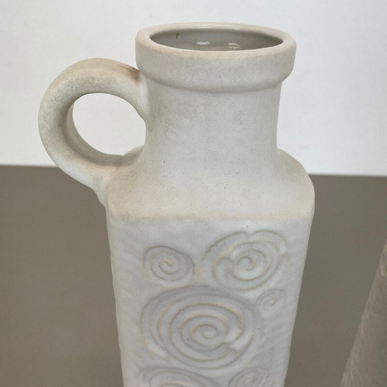 Image 1 of Paire de vases à lave grasse en poterie Jura 482-28 de Scheurich, Allemagne, années 1970