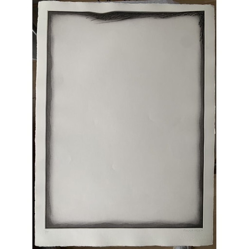 Gravure à l'eau-forte sur papier vintage margenes 6 par Erwin Bechtold, 1977