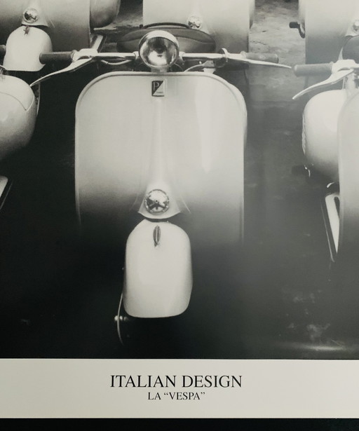 Affiche originale d'époque, design italien "La Vespa".