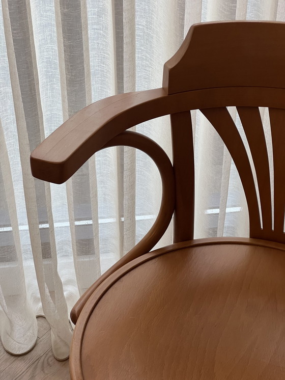 Image 1 of Vintage Thonet Attr. Chaise de bureau Capitaine en bois courbé