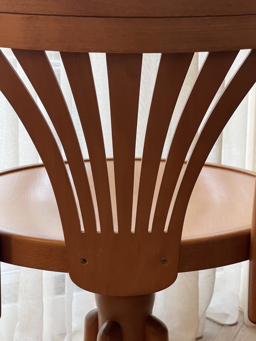 Vintage Thonet Attr. Chaise de bureau Capitaine en bois courbé