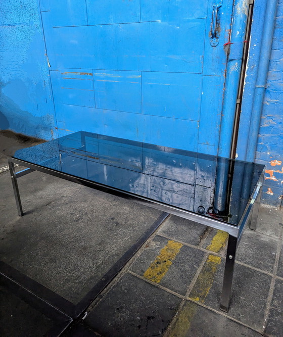 Image 1 of Table basse danoise vintage en verre/ Table basse