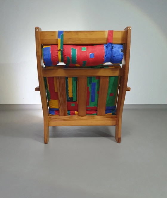 Image 1 of Vintage Franse Design Grenen Sixties Fauteuil