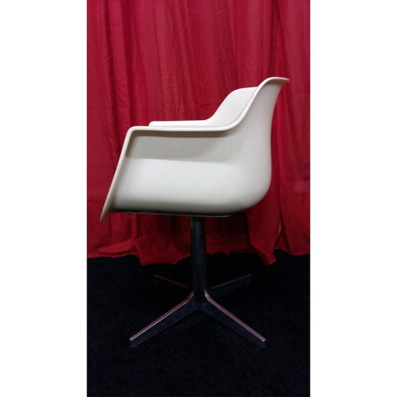 Image 1 of Ensemble de 4 fauteuils vintage en plastique et tissu par Albert Jacob pour Grosfillex, 1970