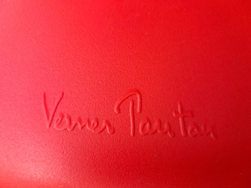 4 Vitra Verner Panton Chair Classic Red Finish