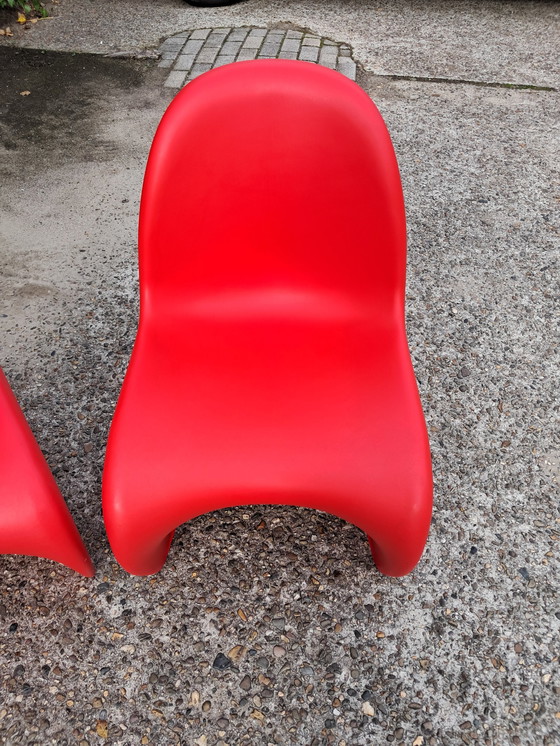 Image 1 of 4 Vitra Verner Panton Chair Classic Red Finish