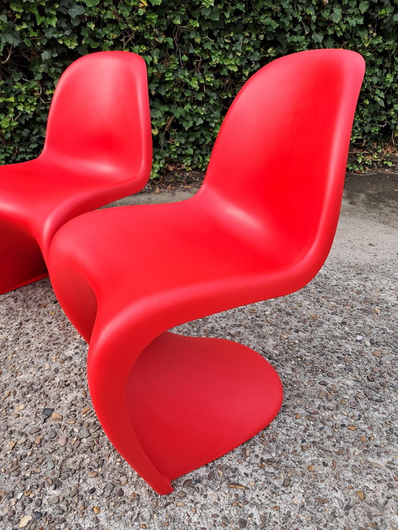 Image 1 of 4 Vitra Verner Panton Chair Classic Red Finish