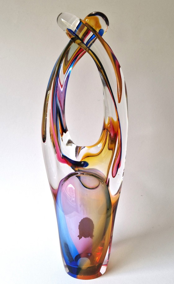 Image 1 of Adam Jablonski - Oeuvre d'art unique en verre - 44.5 Cm - Signé