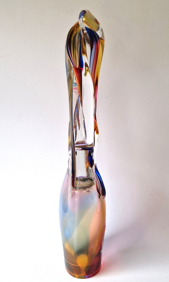 Image 1 of Adam Jablonski - Oeuvre d'art unique en verre - 44.5 Cm - Signé