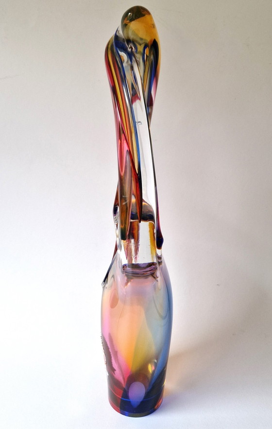 Image 1 of Adam Jablonski - Oeuvre d'art unique en verre - 44.5 Cm - Signé