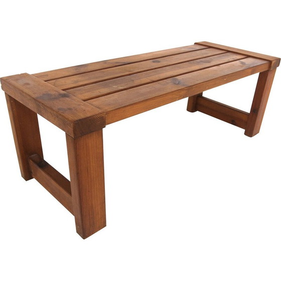 Image 1 of Banc vintage en pin, Suède 1970