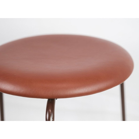 Image 1 of Tabouret Vintage Dot Stool tabouret en cuir par Arne Jacobsen, 1960s