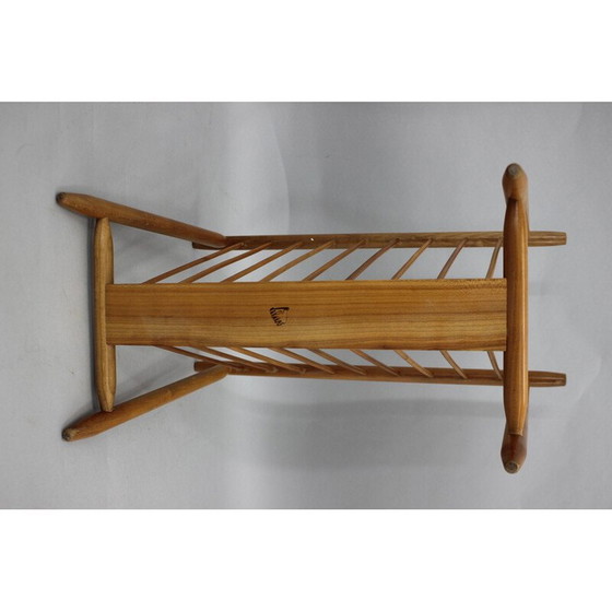 Image 1 of Porte-revues vintage en bois de hêtre Uluv, Tchécoslovaquie années 1960