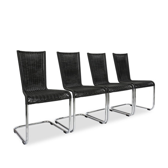 Image 1 of 4X Tecta Wk 724 4Er Set Piétement luge Noir Chaises