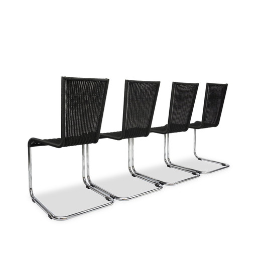 4X Tecta Wk 724 4Er Set Piétement luge Noir Chaises