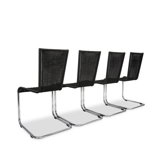 Image 1 of 4X Tecta Wk 724 4Er Set Piétement luge Noir Chaises