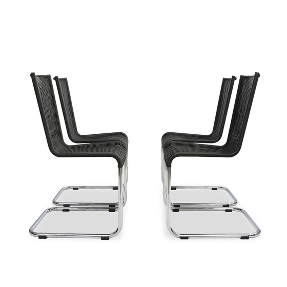 Image 1 of 4X Tecta Wk 724 4Er Set Piétement luge Noir Chaises