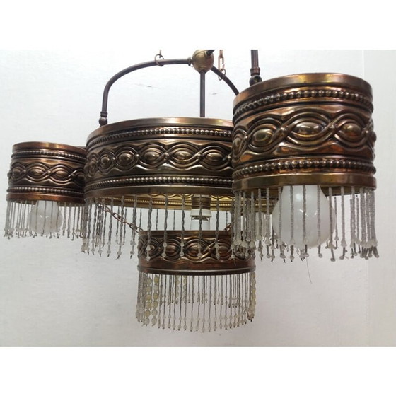 Image 1 of Lustre Vintage Art Nouveau, Tchécoslovaquie 1900