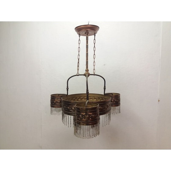 Image 1 of Lustre Vintage Art Nouveau, Tchécoslovaquie 1900