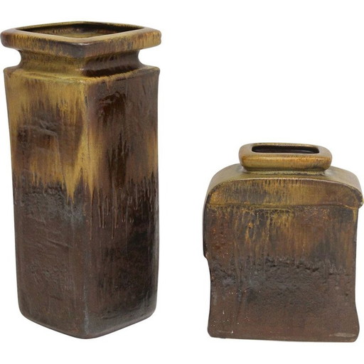 Paire de vases en céramique de Heiner Balzar pour Steuler, Allemagne 1970