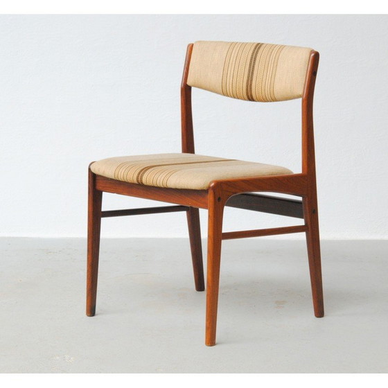 Image 1 of Ensemble de 5 chaises de salle à manger vintage en bois de rose avec tapisserie, 1970