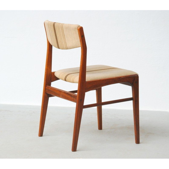 Image 1 of Ensemble de 5 chaises de salle à manger vintage en bois de rose avec tapisserie, 1970