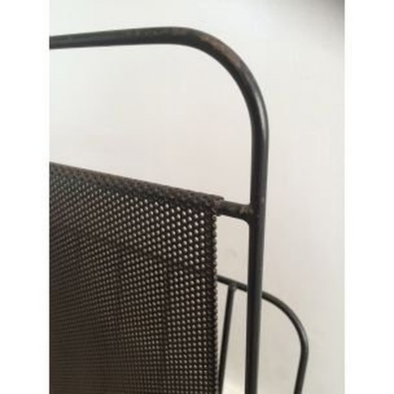 Image 1 of Porte-revues vintage en métal noir, 1950