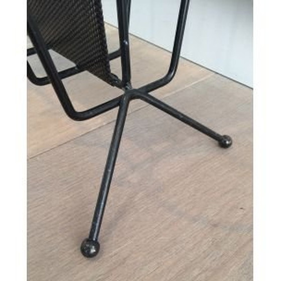 Image 1 of Porte-revues vintage en métal noir, 1950