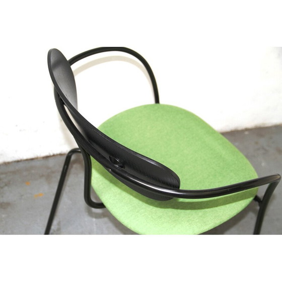 Image 1 of Chaise vintage Pavilion AV4 en métal teinté noir et bois par Anderss et Voll pour & Tradition