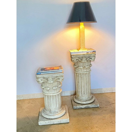 Image 1 of Colonnes en travertin vintage, Italie 1940